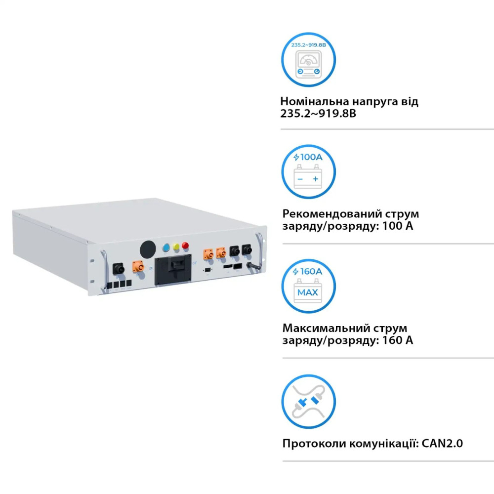BMS для батарей DEYE BOS-A 1000V 160A (BOS-A-PDU-2 1000V/160A)