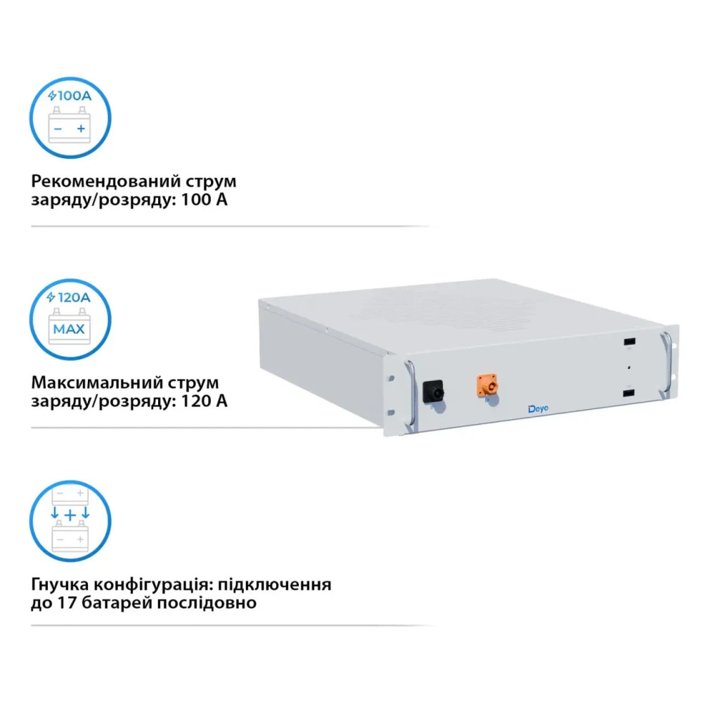 Акумуляторна батарея DEYE BOS-G PRO LiFePO4 HV 51.2v 100AH 5.12kwh