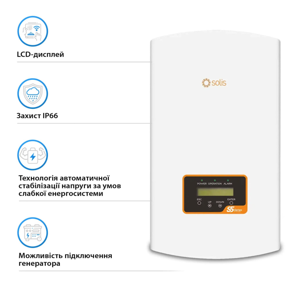 Мережевий інвертор Solis 10кВт 3Ф