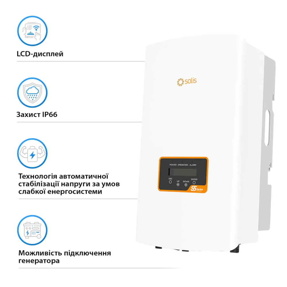 Мережевий інвертор Solis 15 кВт 3Ф
