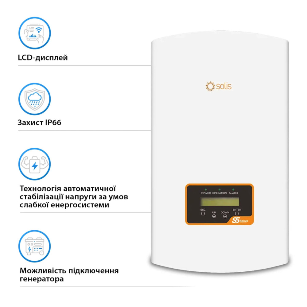 Мережевий інвертор Solis 20 кВт 3Ф